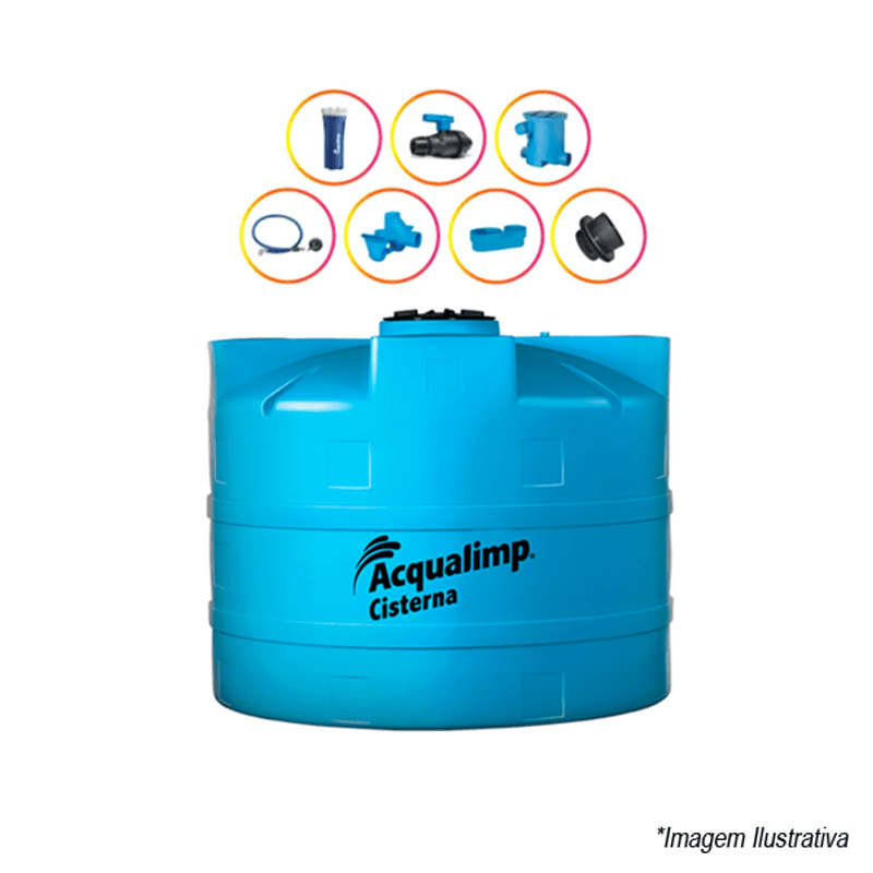 Cisterna 2.800 Litros com Kit para Água da Chuva Acqualimp Cisterna 2.800 Litros com Kit para Água da Chuva Acqualimp