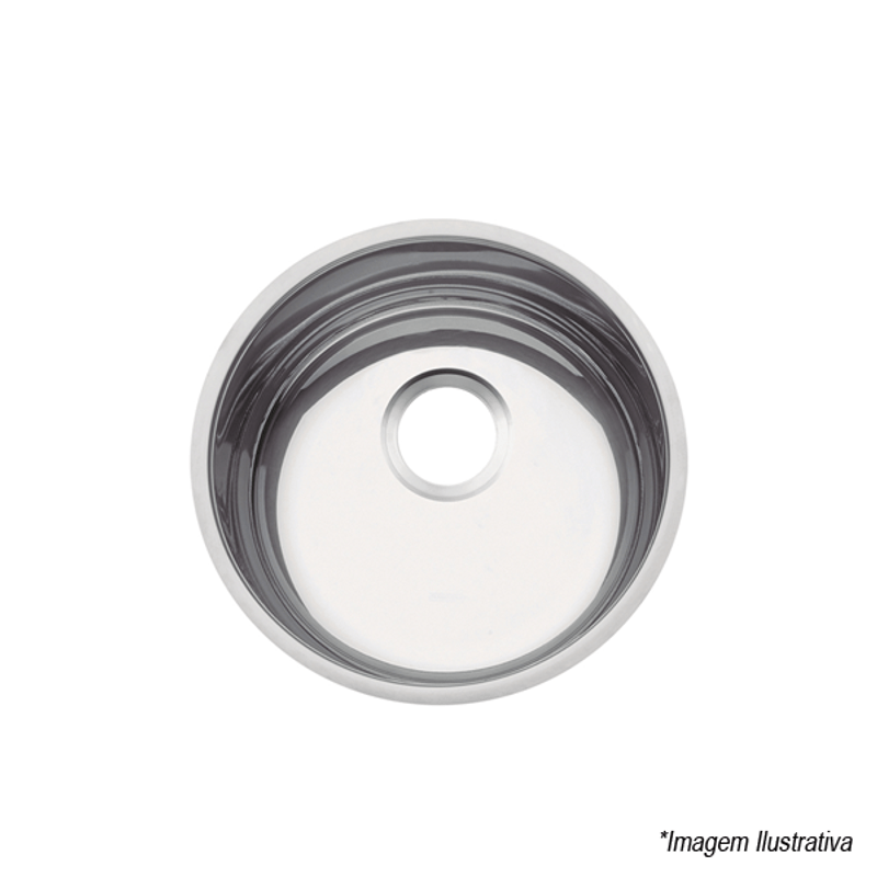 Cuba Redonda Inox de Embutir - 38x14 3´1/2 - Tramontina Cuba Redonda Inox de Embutir - 38x14 3´1/2 - Tramontina