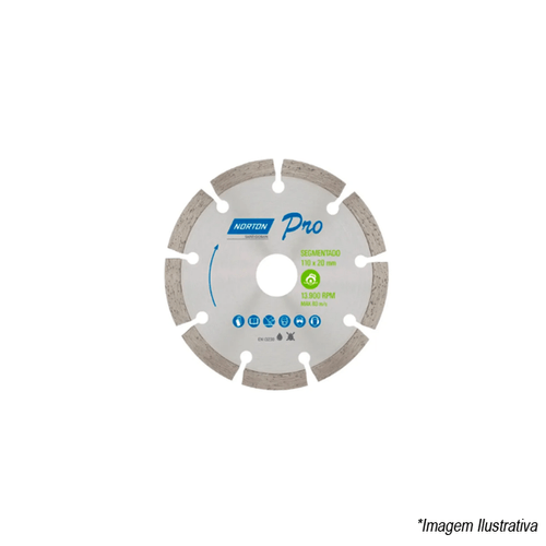 Disco Corte Diamantado Segmentado 110mm 70184624361 Norton