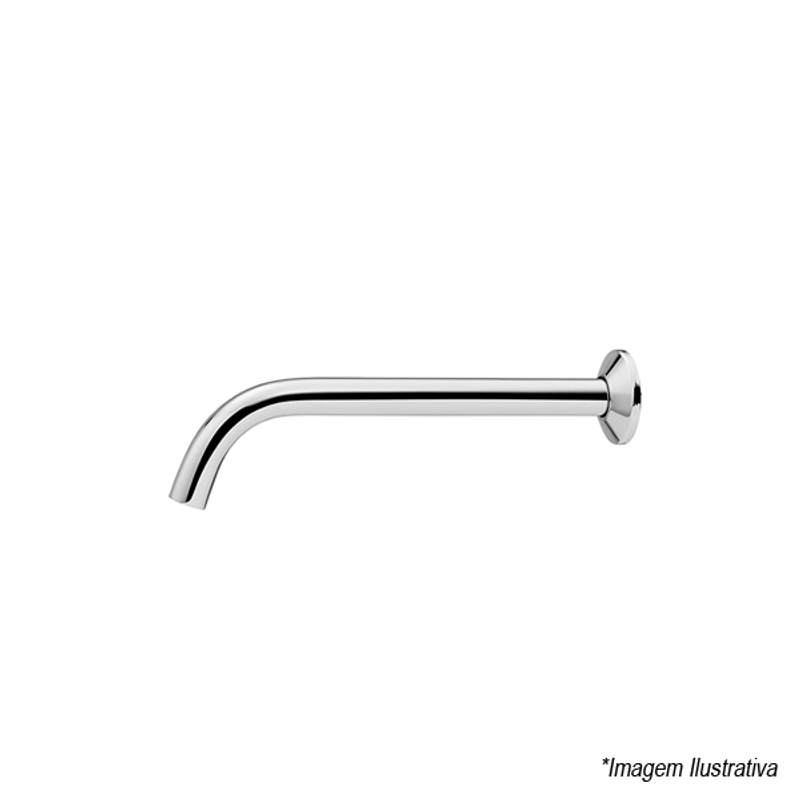 Bica Longa para Banheiro de Parede DocolMatic Cromada - Docol Bica Longa para Banheiro de Parede DocolMatic Cromada - Docol
