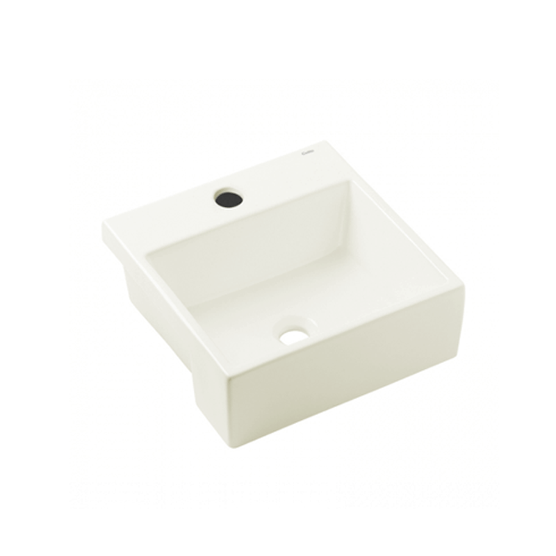 Cuba de Semi Encaixe Quadrada Pergamon 41x41cm Q2 Basic - Celite Cuba de Semi Encaixe Quadrada Pergamon 41x41cm Q2 Basic - Celite