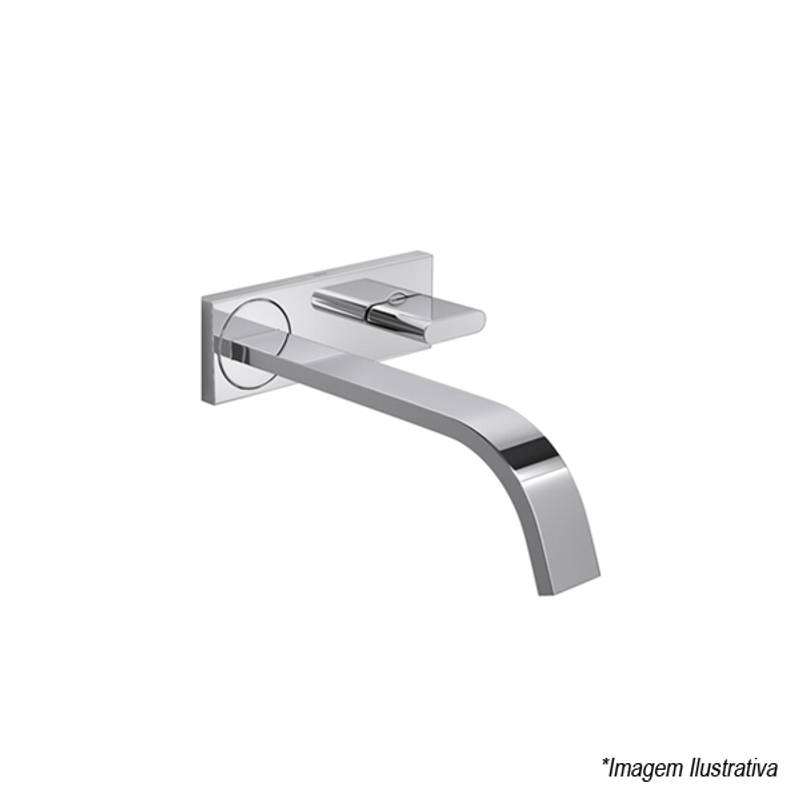 Torneira para Banheiro de Parede com Chapa Cromada Polo 1179.C33 - Deca Torneira para Banheiro de Parede com Chapa Cromada Polo 1179.C33 - Deca