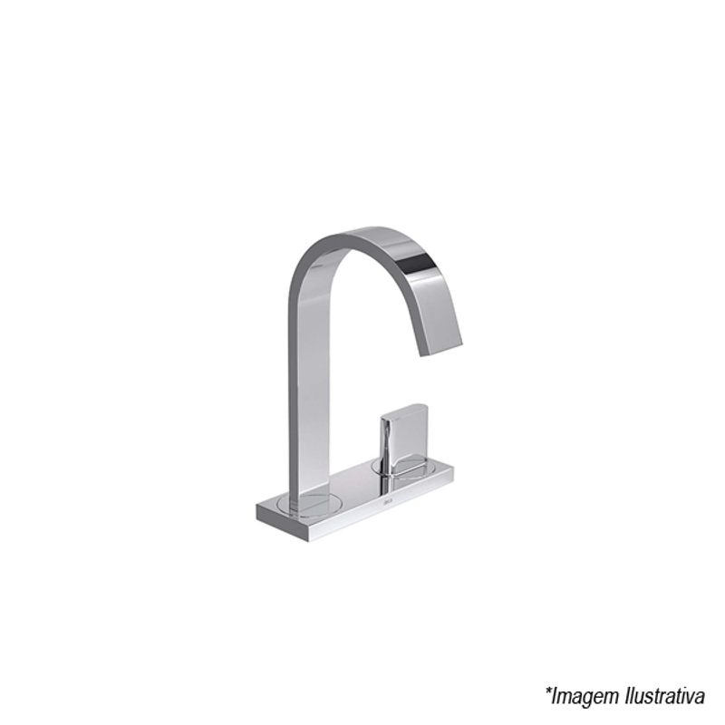 Torneira para Banheiro de Bancada Bica Alta com Base Cromada Polo 1191 C33 - Deca Torneira para Banheiro de Bancada Bica Alta com Base Cromada Polo 1191 C33 - Deca