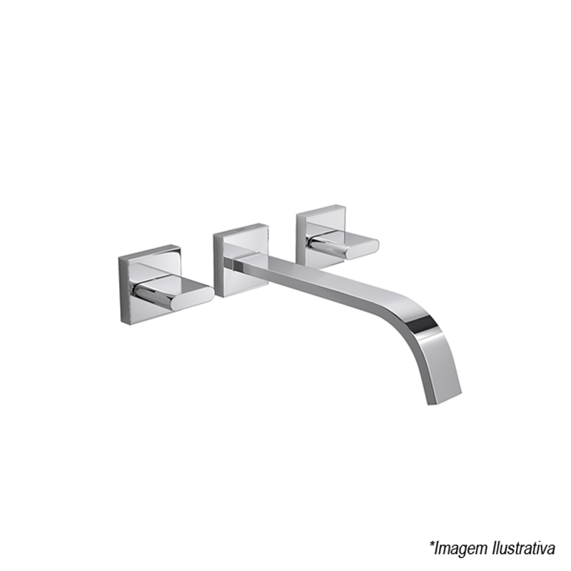 Misturador de Banheiro para Lavatório De Parede Cromado Polo 1878.C33 - Deca Misturador de Banheiro para Lavatório De Parede Cromado Polo 1878.C33 - Deca