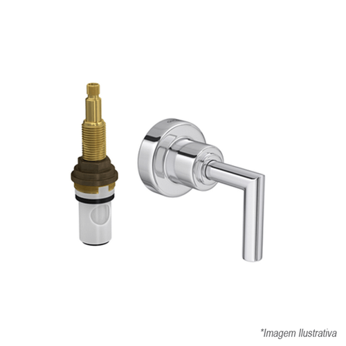 Acabamento para Registro de Gaveta e Pressão Standard  1´  Cromado - Deca