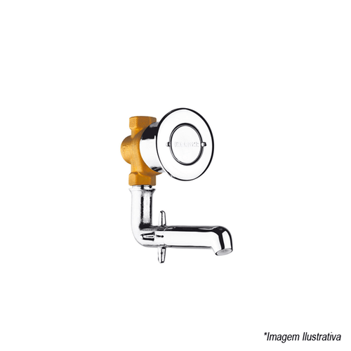 Torneira para Banheiro de Parede Antivandalismo Acquapress  Cromada - Fabrimar