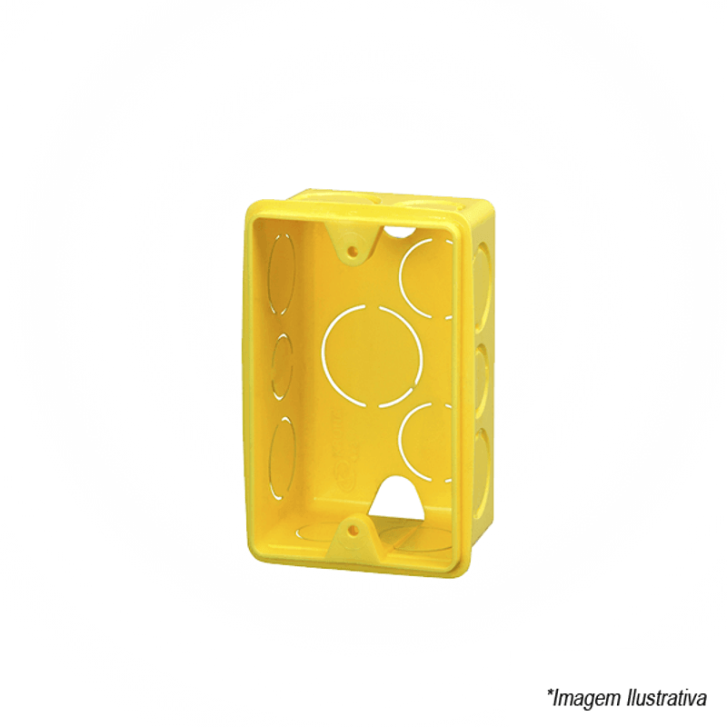 Caixa de Luz 4x2 Para Eletricidade Corrugado Amarelo 1265 Krona Caixa de Luz 4x2 Para Eletricidade Corrugado Amarelo 1265 Krona
