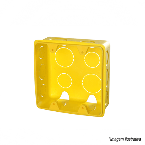 Caixa de Luz 4x4 Para Eletricidade Corrugado Amarelo 1266 Krona