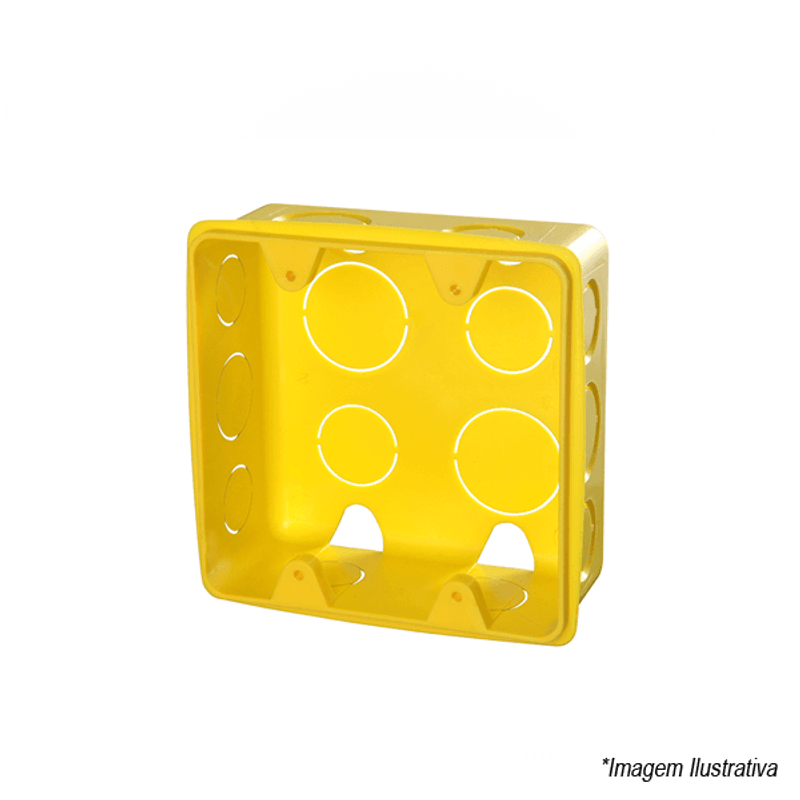 Caixa de Luz 4x4 Para Eletricidade Corrugado Amarelo 1266 Krona Caixa de Luz 4x4 Para Eletricidade Corrugado Amarelo 1266 Krona