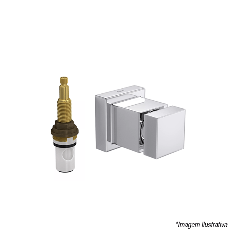 Acabamento para Registro de Pressão Cubo  3/4´  Cromado - Deca Acabamento para Registro de Pressão Cubo  3/4´  Cromado - Deca
