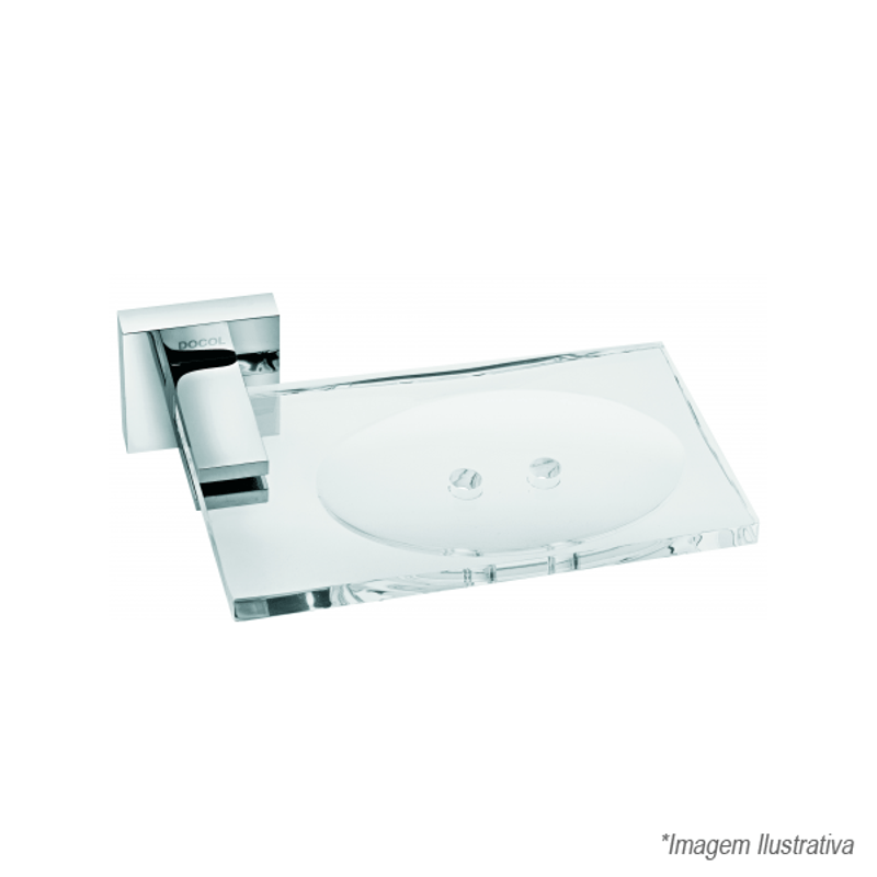 Saboneteira de Parede Square Cromada - Docol Saboneteira de Parede Square Cromada - Docol