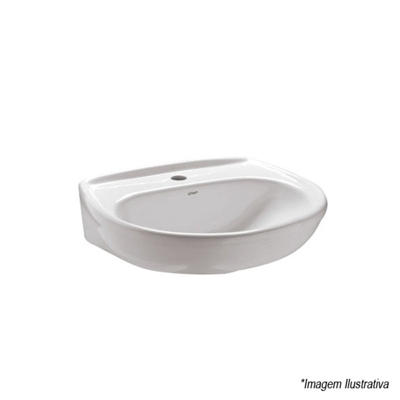 Lavatório Fiori 41x34cm Branco - Fiori Lavatório Fiori 41x34cm Branco - Fiori