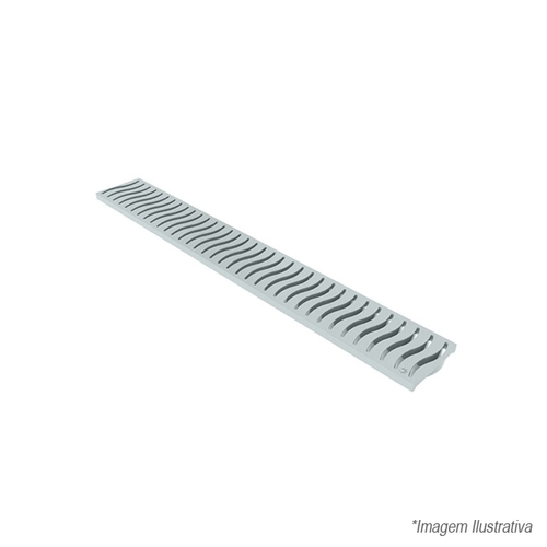 Grelha Ralo Linear Cinza  35cm - Tigre
