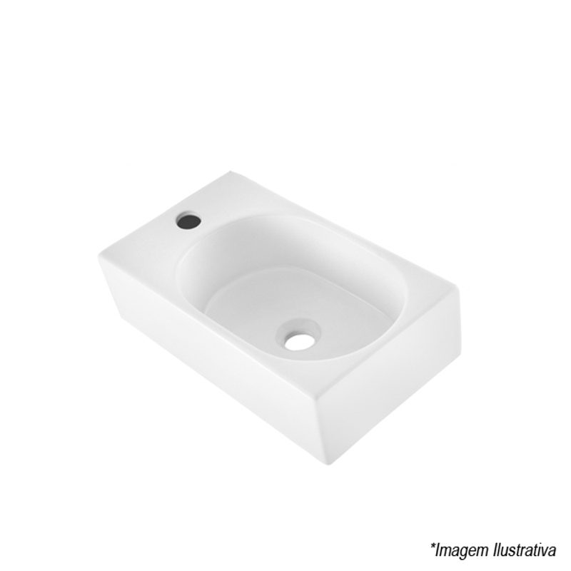 Cuba de Apoio Retangular Branco 49x28cm QX49 - Celite Cuba de Apoio Retangular Branco 49x28cm QX49 - Celite