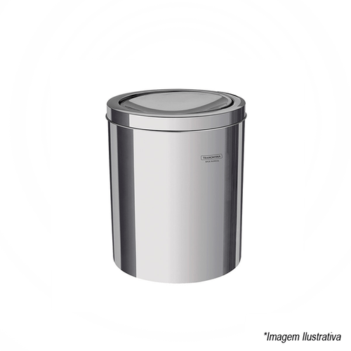 Lixeira Tramontina Inox Com Tampa Basculante 5Lts