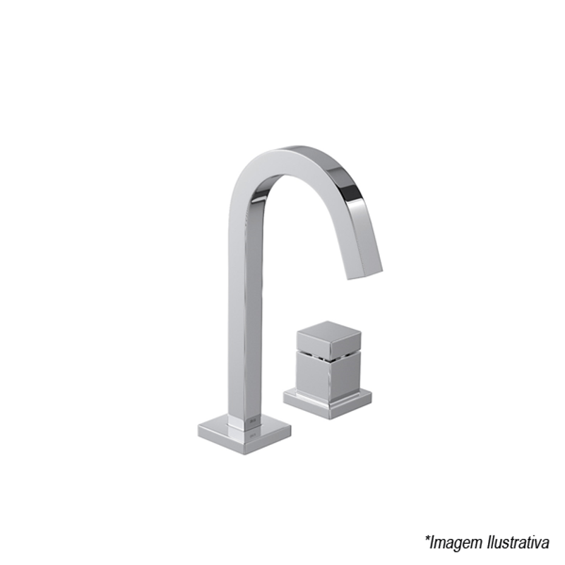 Torneira para Banheiro de Bancada Bica Alta Cromada Cubo 1191.C86 - Deca Torneira para Banheiro de Bancada Bica Alta Cromada Cubo 1191.C86 - Deca
