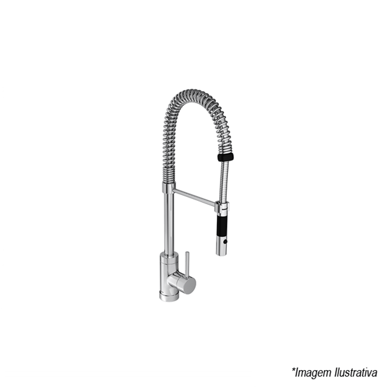 Monocomando de Bancada para Cozinha Cromado Spin Gourmet - Deca Monocomando de Bancada para Cozinha Cromado Spin Gourmet - Deca