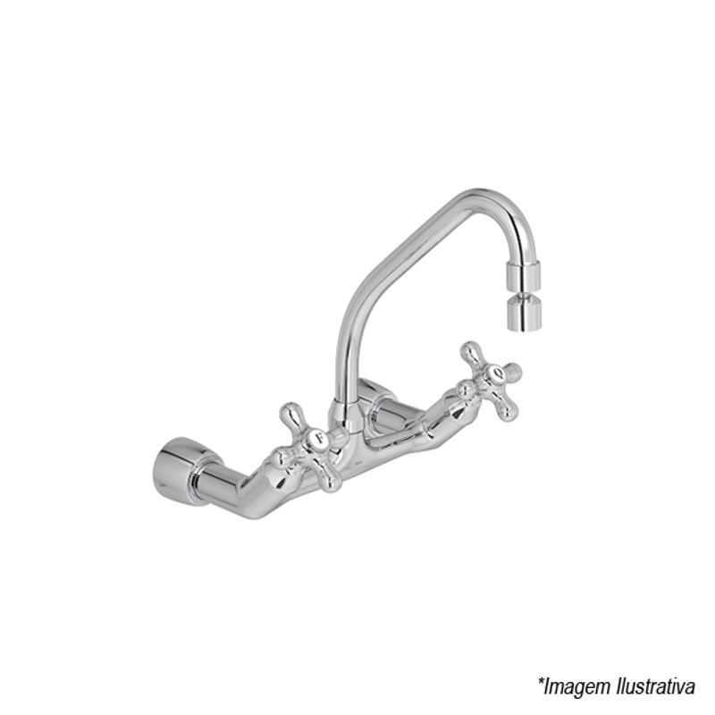 Misturador Para Cozinha De Parede Belle Epoque 1258.C52 - Deca Misturador Para Cozinha De Parede Belle Epoque 1258.C52 - Deca