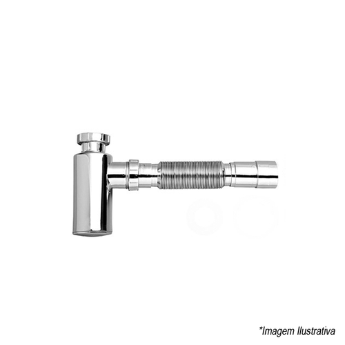 Sifão Ajustável com Copo Cromado - Tigre