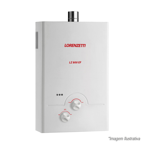 Aquecedor de Água a Gás GLP LZ 800EF Exaustão Forçada – 7412099 - Lorenzetti