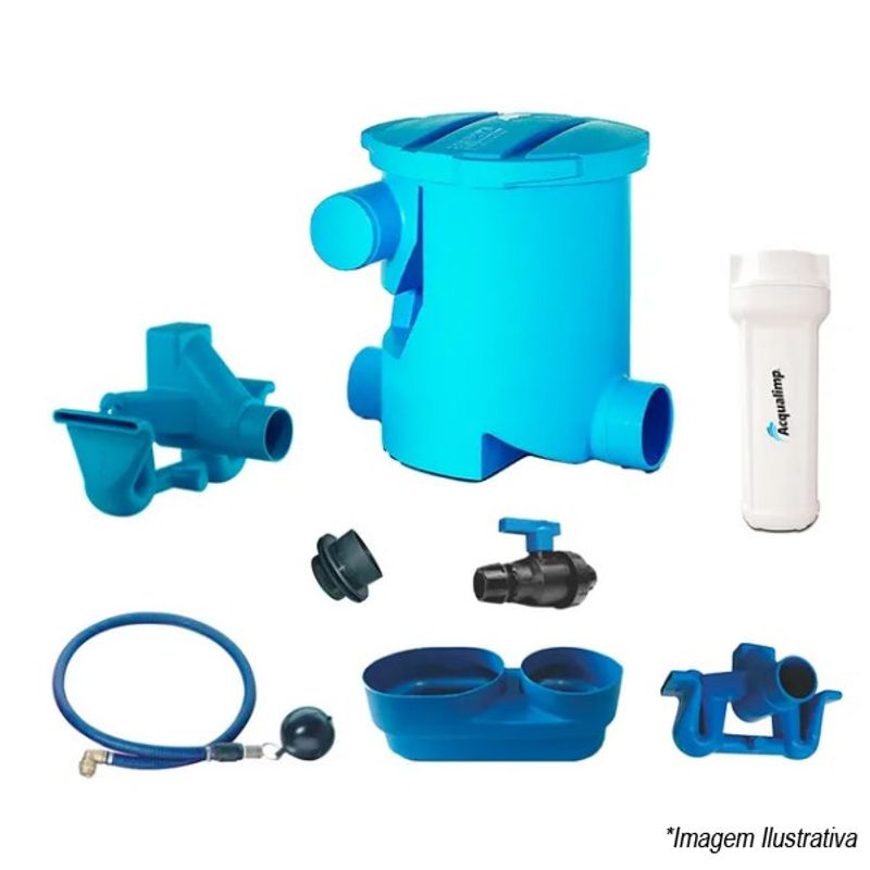 Kit Cisterna Água de Chuva 2800L á 5000L 00310213 Acqualimp Kit Cisterna Água de Chuva 2800L á 5000L 00310213 Acqualimp