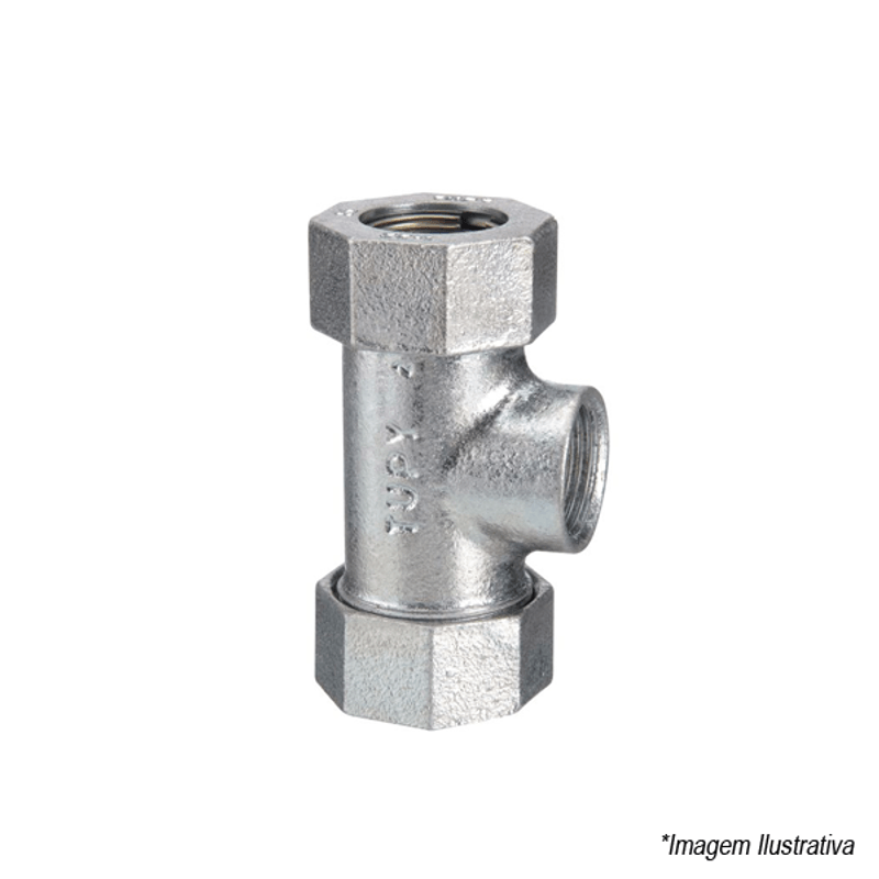 Tê Galvanizado TupyPres com Rosca Central 2 1/2´ 194981136 Tupy Tê Galvanizado TupyPres com Rosca Central 2 1/2´ 194981136 Tupy