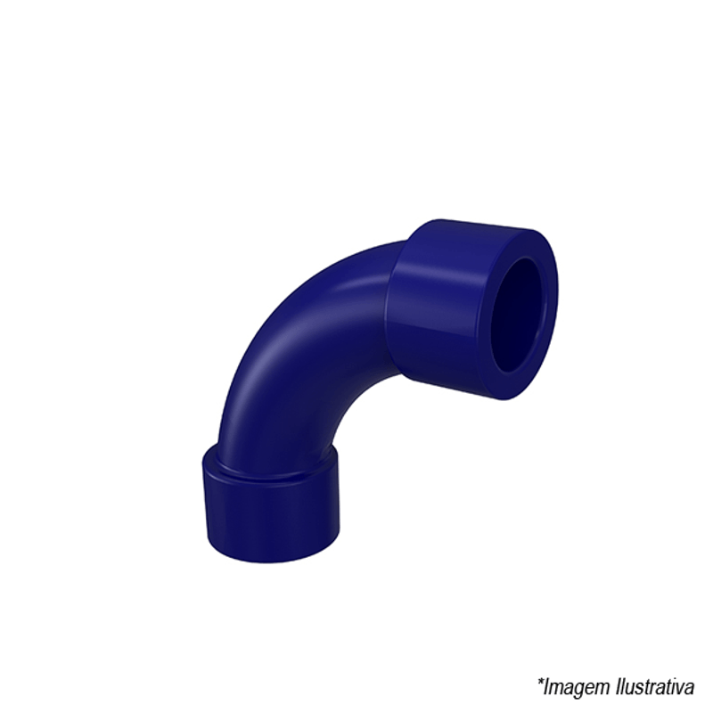 Curva 90º Industrial PPR Termofusão 90x25 Azul 22311727 Tigre Curva 90º Industrial PPR Termofusão 90x25 Azul 22311727 Tigre