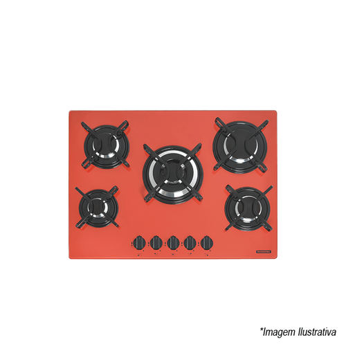 Cooktop Penta Tripla Chama Vermelho - Tramontina