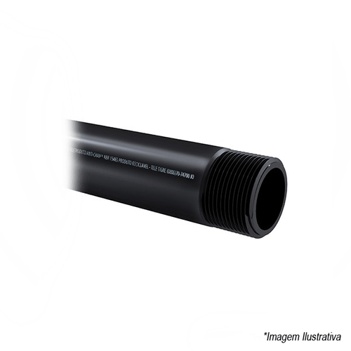 Tubo Eletroduto 2.1/2x3 MTS Roscável Preto 14021990 Tigre