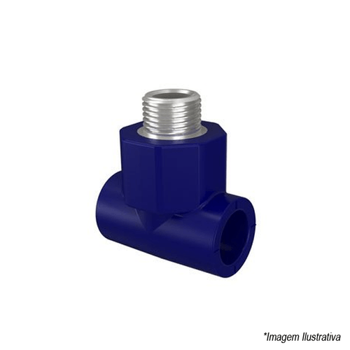 Tê Rosca Macho Central PPR Industrial 32x1 Azul 22314874 Tigre