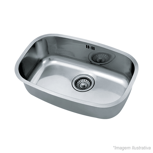 Cuba Prática Essenza 550 Inox Cromado de Embutir - 55x34x18  4´1/2 - Tramontina