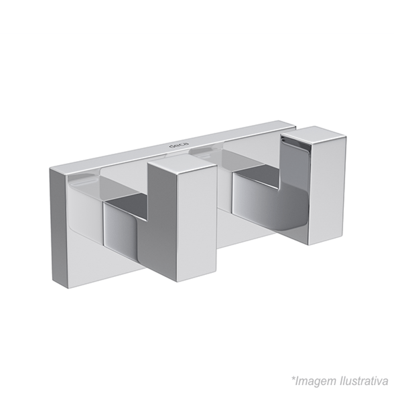 Cabide Duplo Quadratta 2062 C83 - Deca Cabide Duplo Quadratta 2062 C83 - Deca
