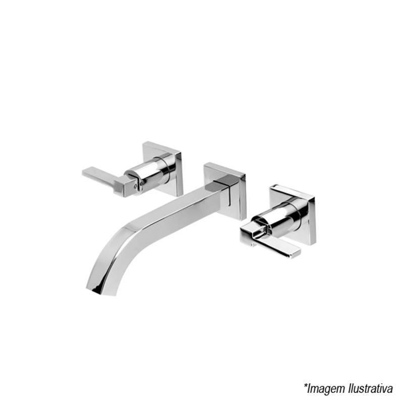 Misturador de Banheiro para Lavatório de Parede Cromado Elite - Celite Misturador de Banheiro para Lavatório de Parede Cromado Elite - Celite