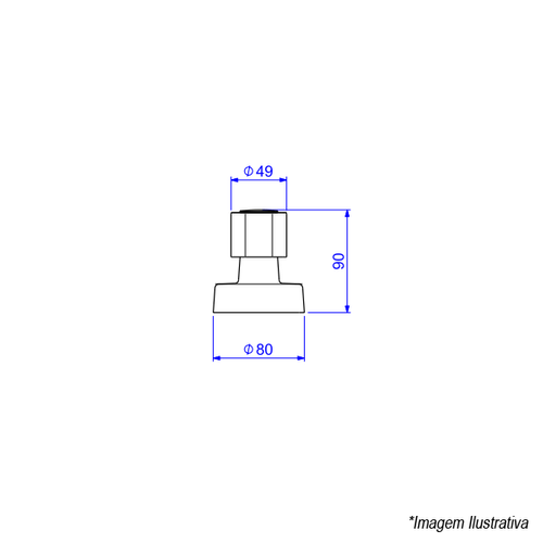 Acabamento para Registro Targa 1/2´ Cromado - Deca