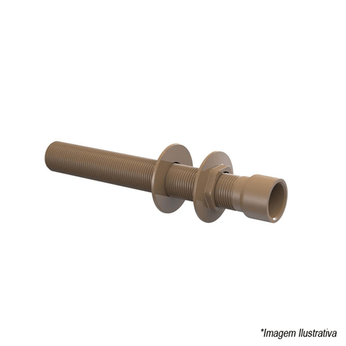 Adaptador PVC Soldável Longo | 25mm x 3/4" com Flanges Livres para Caixa D'Água - Tigre