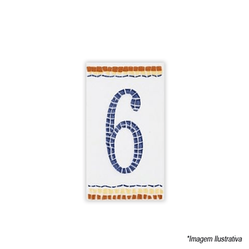 Numeral Nº6 6x11cm N1006 Lineart