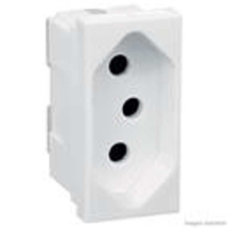 Modulo Tomada 2P+T 10A Inova Pro Branco - Alumbra Modulo Tomada 2P+T 10A Inova Pro Branco - Alumbra