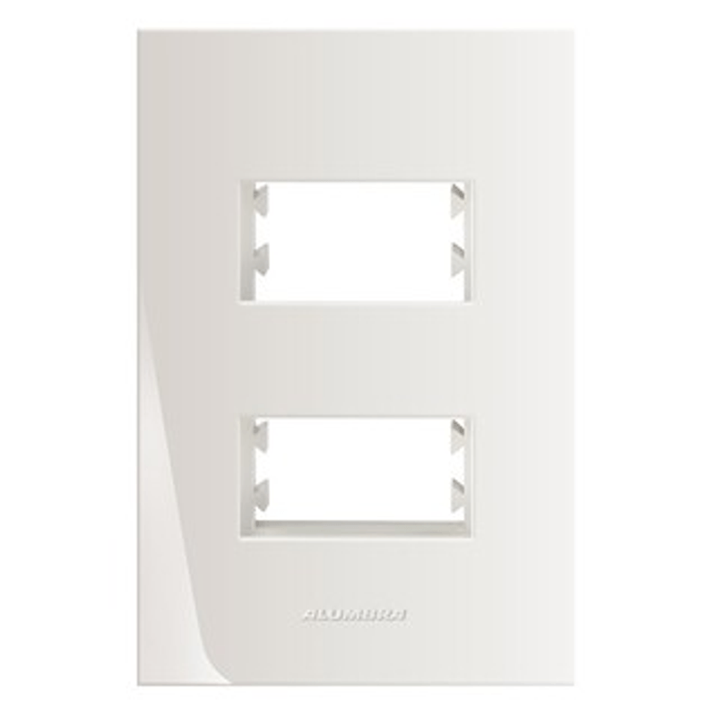 Placa 4x2 2 Modulos Distanciados Inova Pro Branco - Alumbra