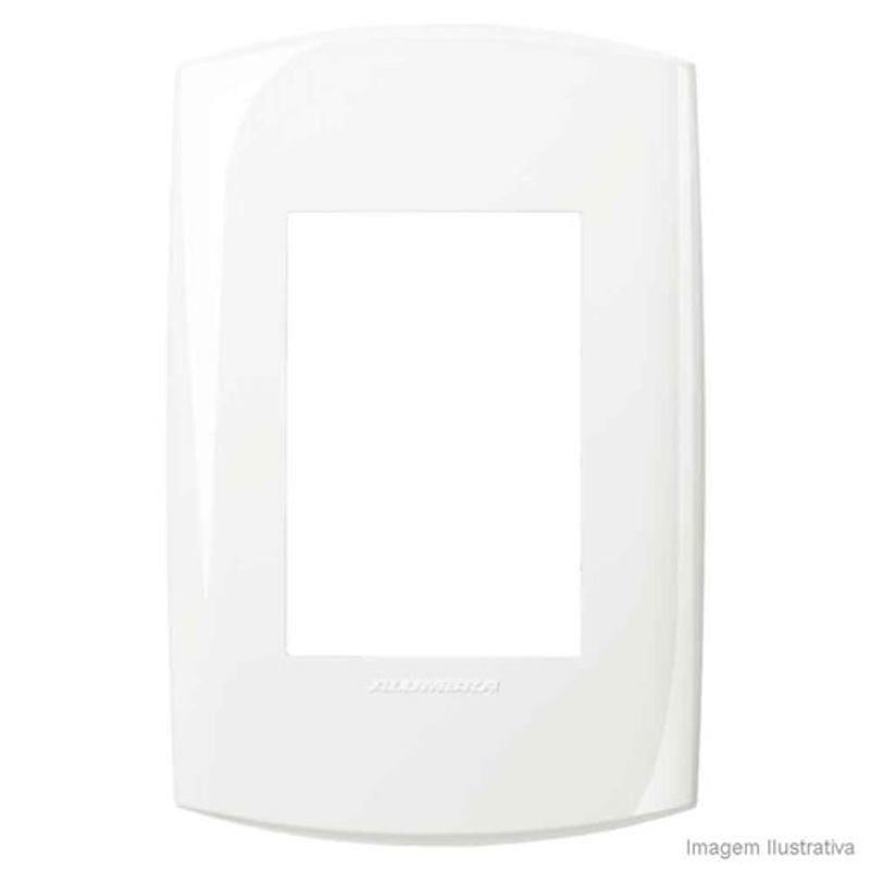 Placa 4x2 3 Modulos Inova Pro Branco - Alumbra Placa 4x2 3 Modulos Inova Pro Branco - Alumbra