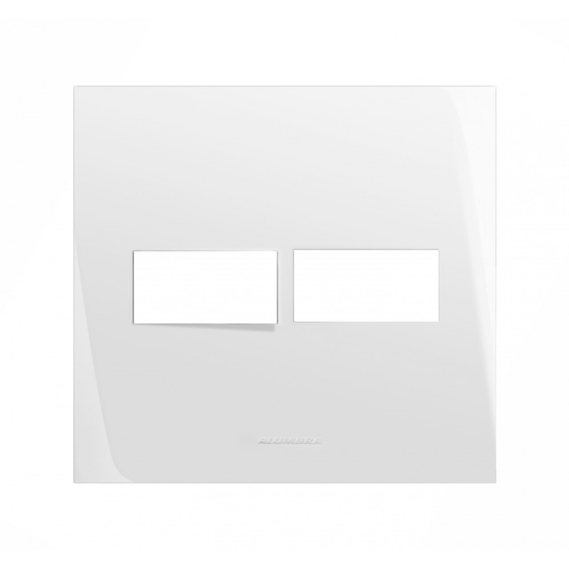 Placa 4x4 2 Modulo Distanciado Inova Pro Branco - Alumbra