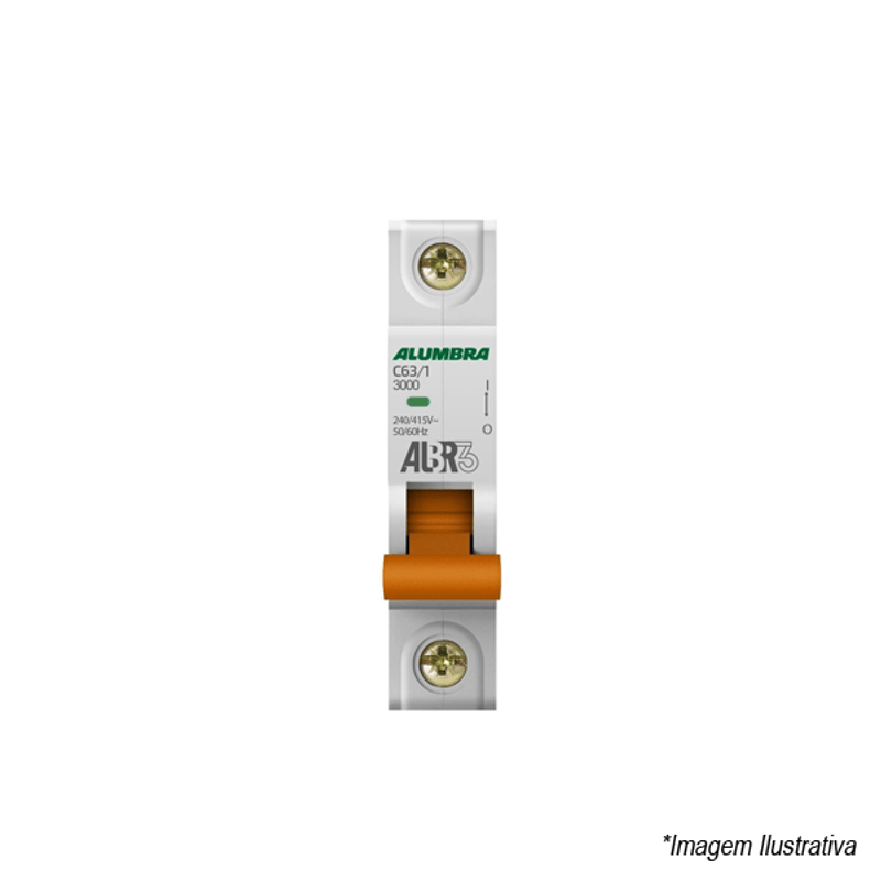 Disjuntor ALBR3 Unipolar DIN 63A 39248 Alumbra Disjuntor ALBR3 Unipolar DIN 63A 39248 Alumbra
