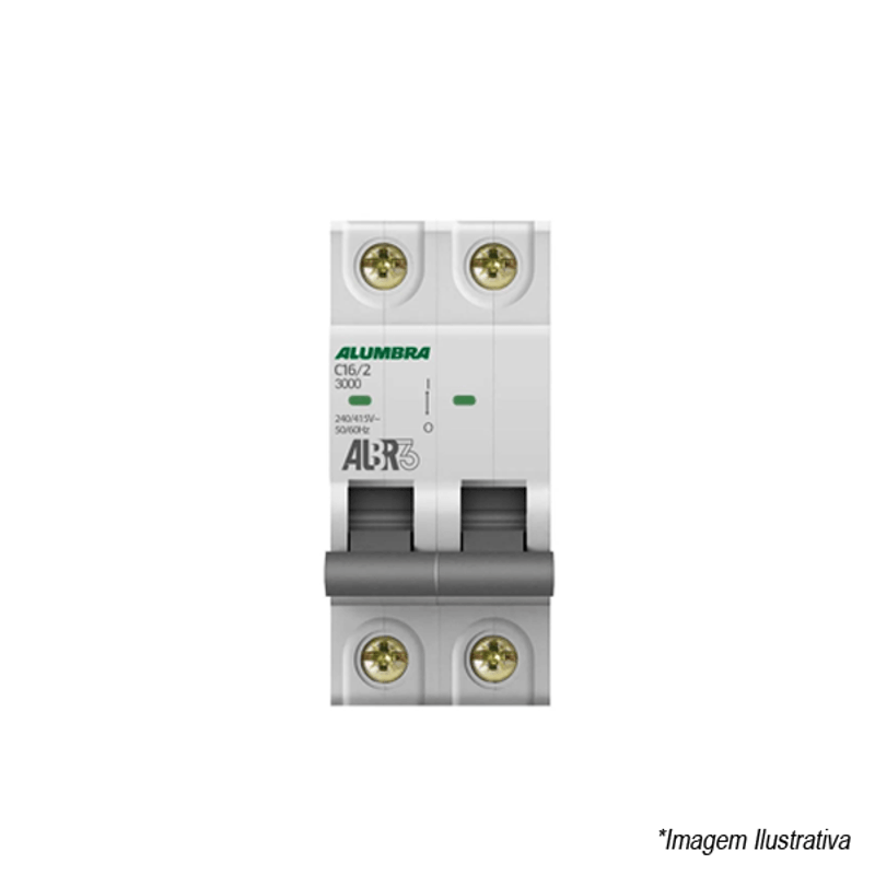 Disjuntor ALBR3 Bipolar DIN 16A 39342 Alumbra Disjuntor ALBR3 Bipolar DIN 16A 39342 Alumbra