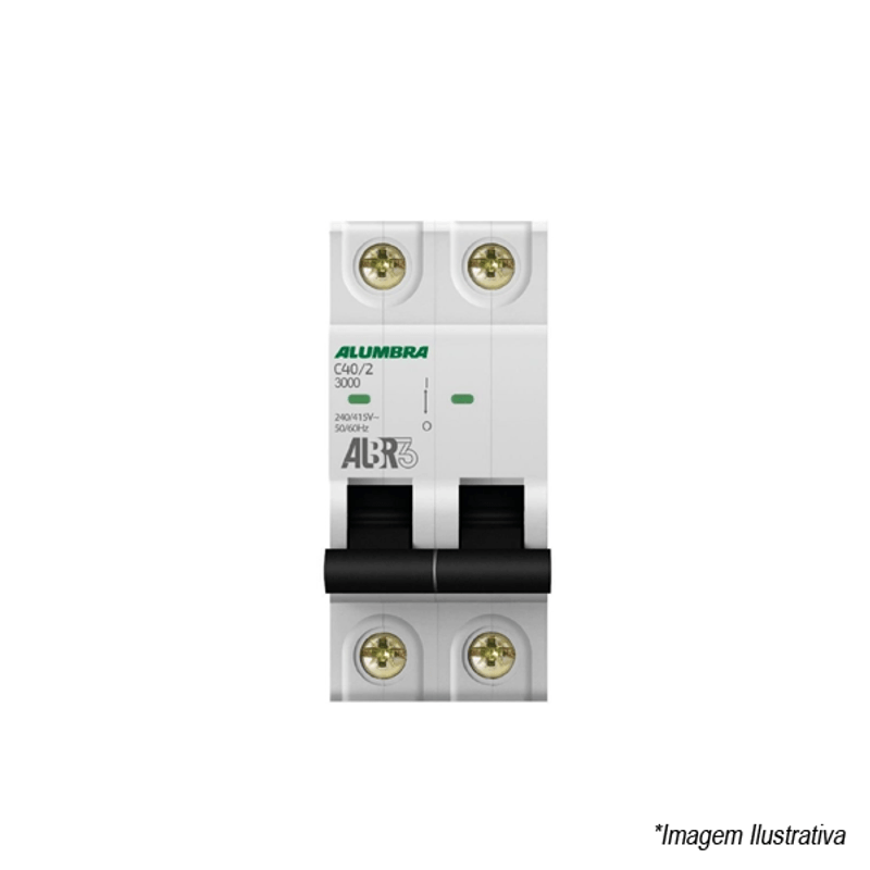 Disjuntor ALBR3 Bipolar DIN 40A 39346 Alumbra Disjuntor ALBR3 Bipolar DIN 40A 39346 Alumbra