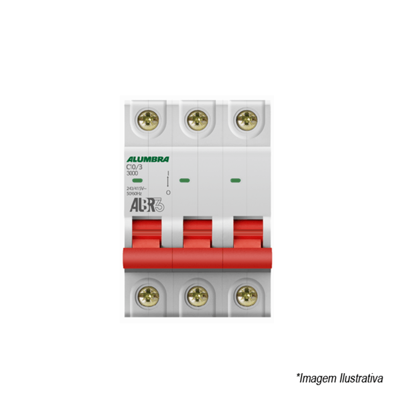 Disjuntor ALBR3 Tripolar DIN 10A 39441 Alumbra Disjuntor ALBR3 Tripolar DIN 10A 39441 Alumbra