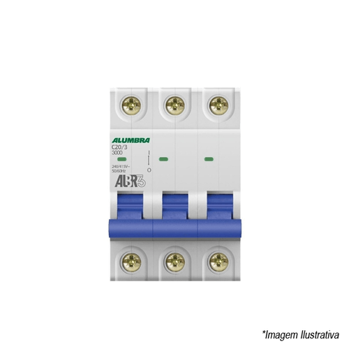 Disjuntor ALBR3 Tripolar DIN 20A 39443 Alumbra