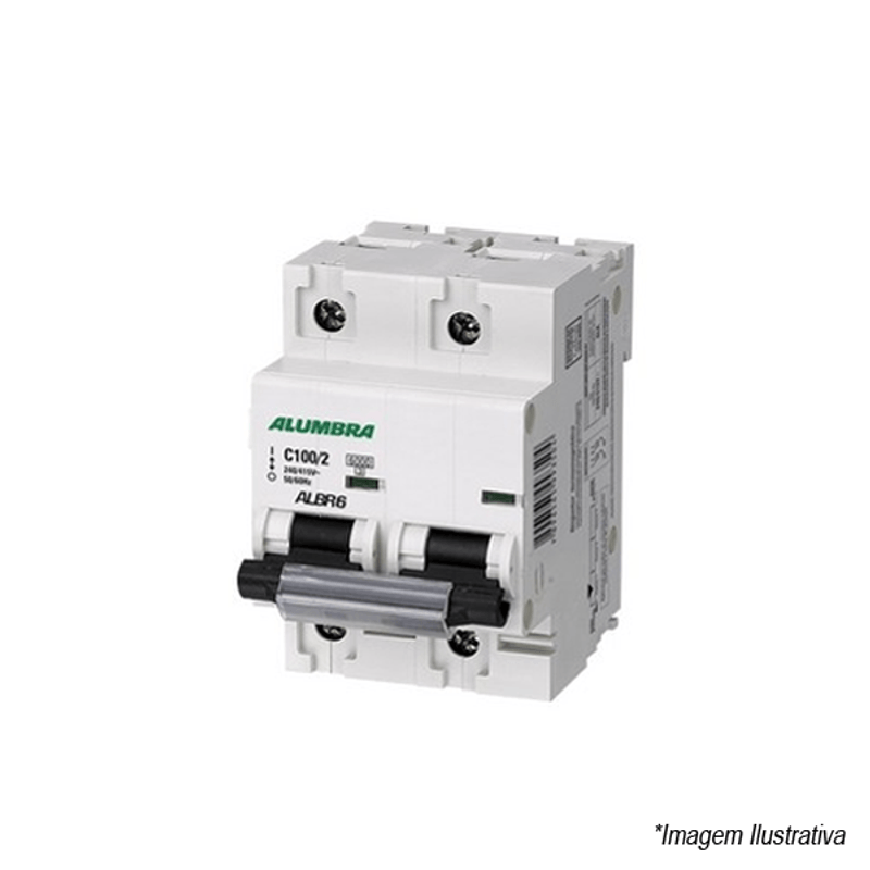 Disjuntor ALBR6 Bipolar DIN 100A 9350 Alumbra Disjuntor ALBR6 Bipolar DIN 100A 9350 Alumbra