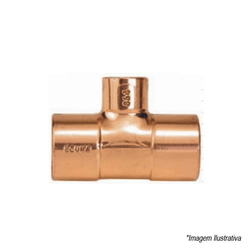 Tê Cobre Redução Central  22mm x 3/4´ x 22mm - Eluma Tê Cobre Redução Central  22mm x 3/4´ x 22mm - Eluma