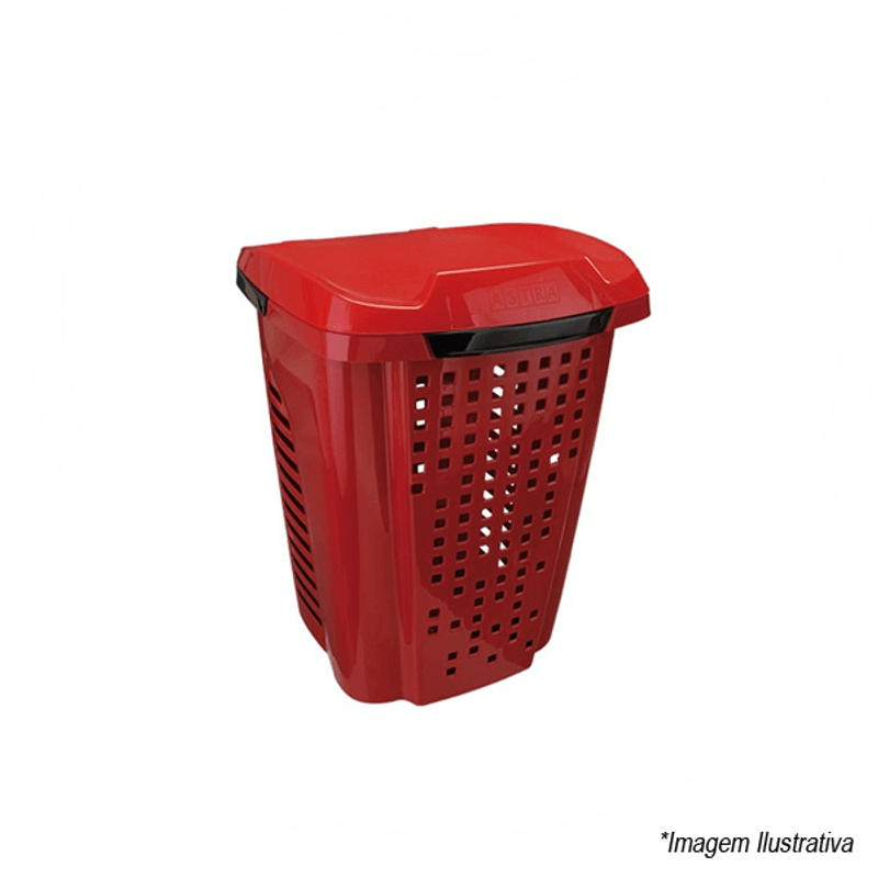 Roupeiro Telado com Cesto 70L | Bordô - Astra Roupeiro Telado com Cesto 70L | Bordô - Astra