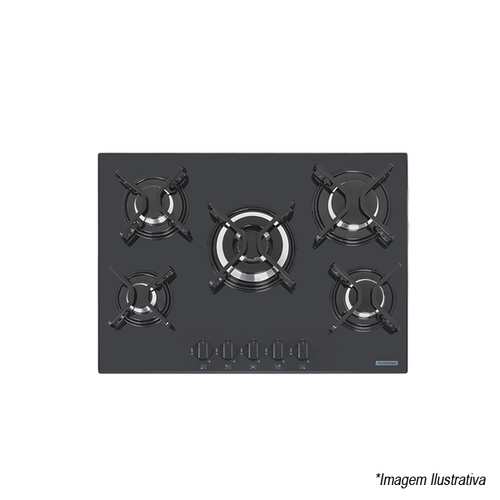 Cooktop Penta Tripla Chama 70  Preto - Tramontina