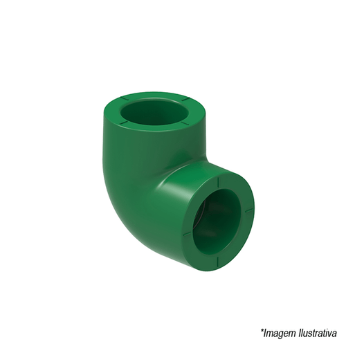 Joelho PPR 90º Termofusão Verde 90mm  3´ - Tigre